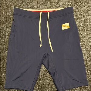 Tracksmith turnover half tights - lined Navy